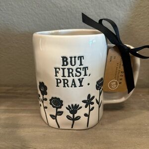 Rae Dunn But First, Pray. Flower Mug